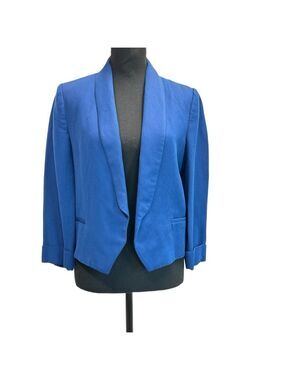 Zara blue open front blazer Sz S